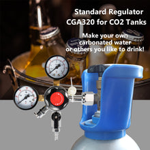 Load image into Gallery viewer, Beer CO2 Keg Regulator Beer Regulator with Safety Pressure Valve, CGA-320 Inlet for Beer Brewing Wine Making
