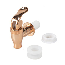 Load image into Gallery viewer, Rose Gold Replacement Spigot for Beverage Dispenser Drink Dispenser Push Style Spigot Silver Plastic Spout Tap for Glass Jar, Beverage Dispenser
